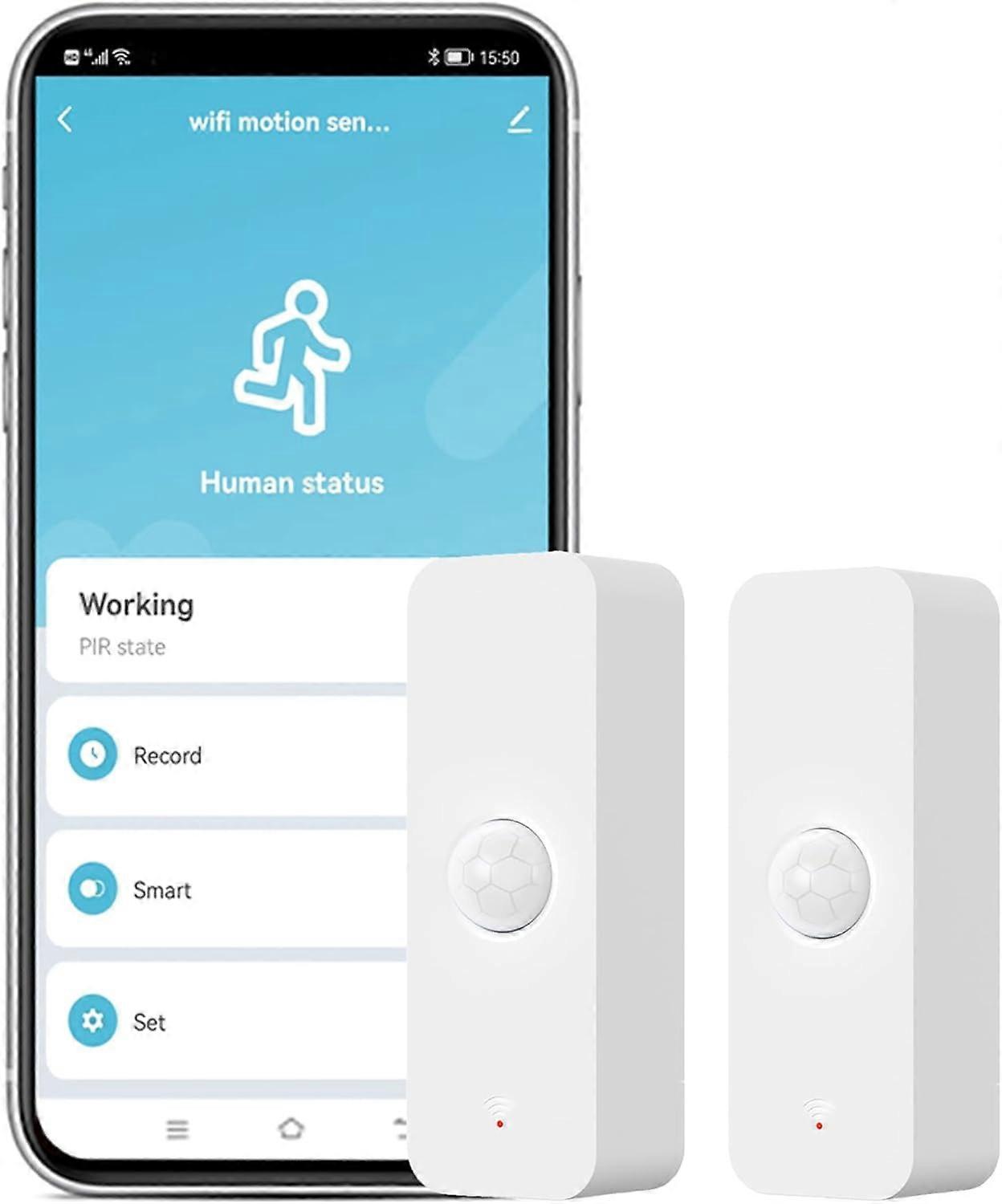 Smart PIR Motion Sensor: WiFi Motion Detector with App Notification Alerts, Wireless Contact Sensor for Home Security