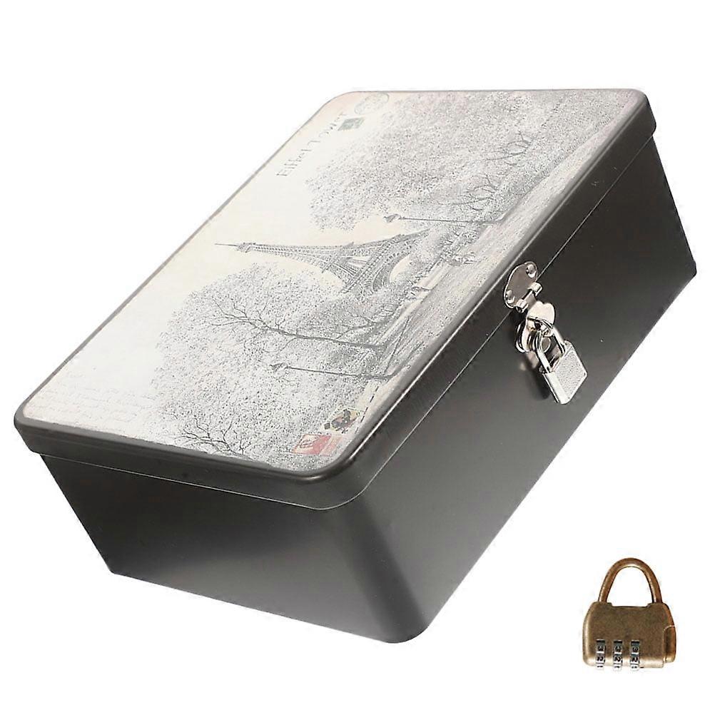 Storage Box with Lock Desk Organizer Boxes Piggy Bank Anniversary Presents Can