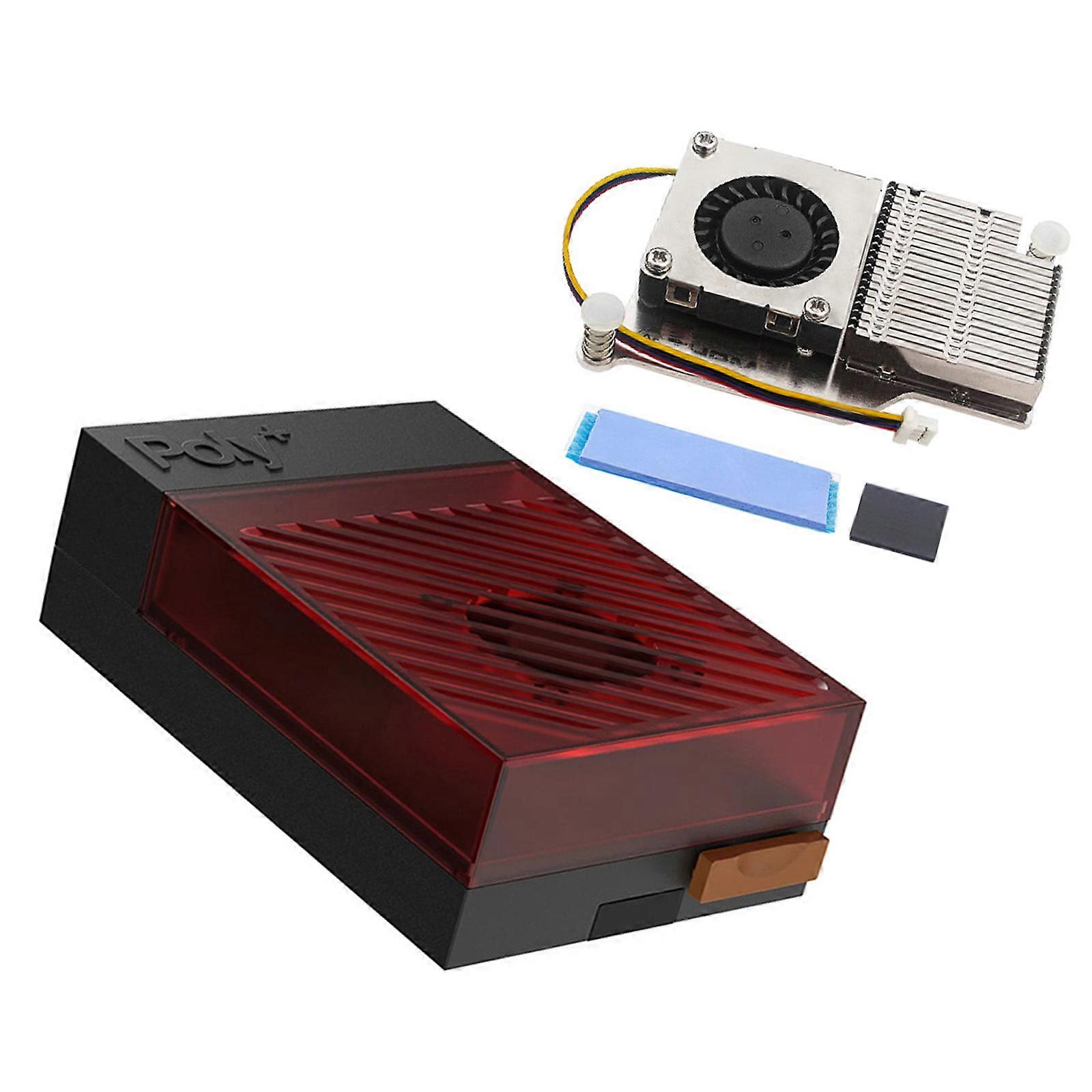 Versatile ABS & Metal Pi 5 Case with Build In Cooling System easy installs ABS & Metal Case with Cooling for Argon Poly+5 Multicolor