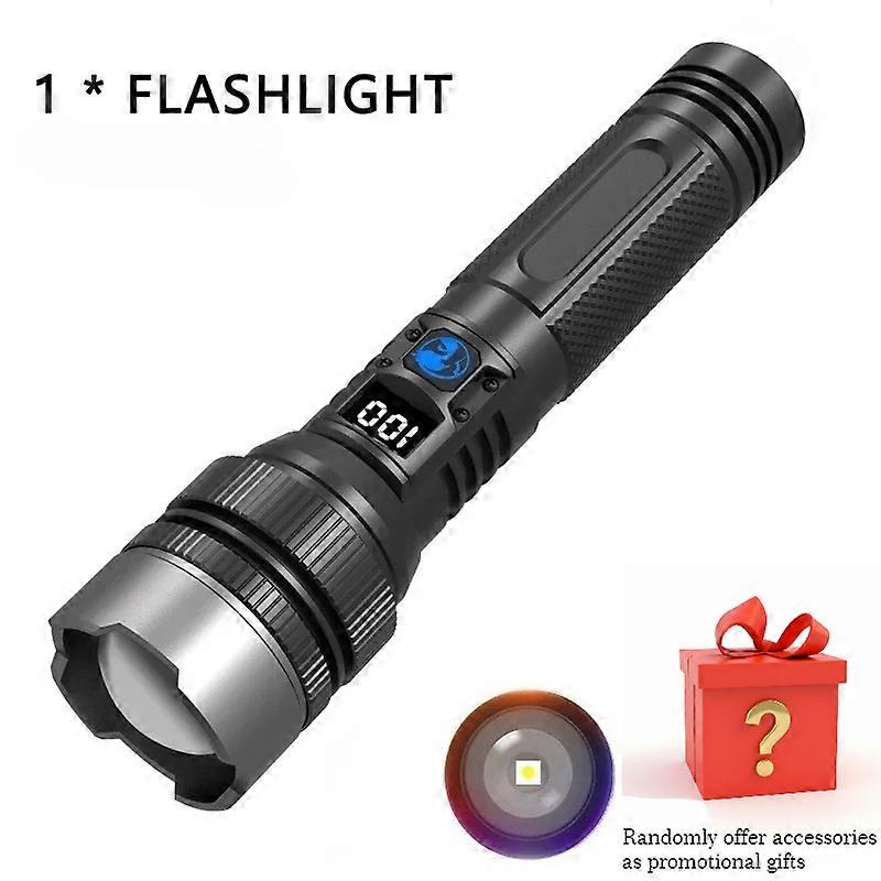 Ultra Bright Rechargeable LED Flashlight - Powerful Portable Tactical Zoom Torch for Camping, Hiking, Emergency & Daily Lighting