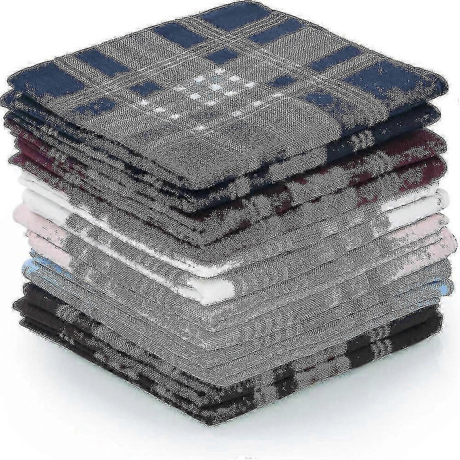 12 عبوة 100٪ قطن أبيض مربعات جيب للرجال ومناديل ، لينة تنفس الرجل لحفلات الزفاف والمناسبات الرسمية