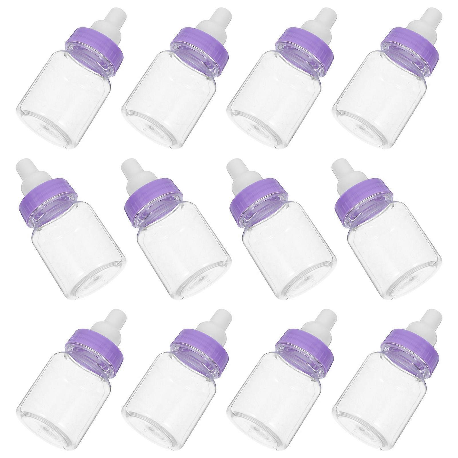 Transparent Candy Packaging Boxes for Storage Use 12Pcs Baby Shower Bottles