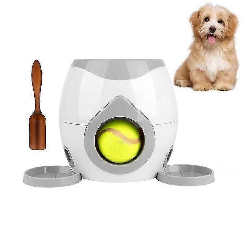 Dog Automatic Ball Launcher With Durable Ball Throwing Machine For Small Medium Dog  Gray
