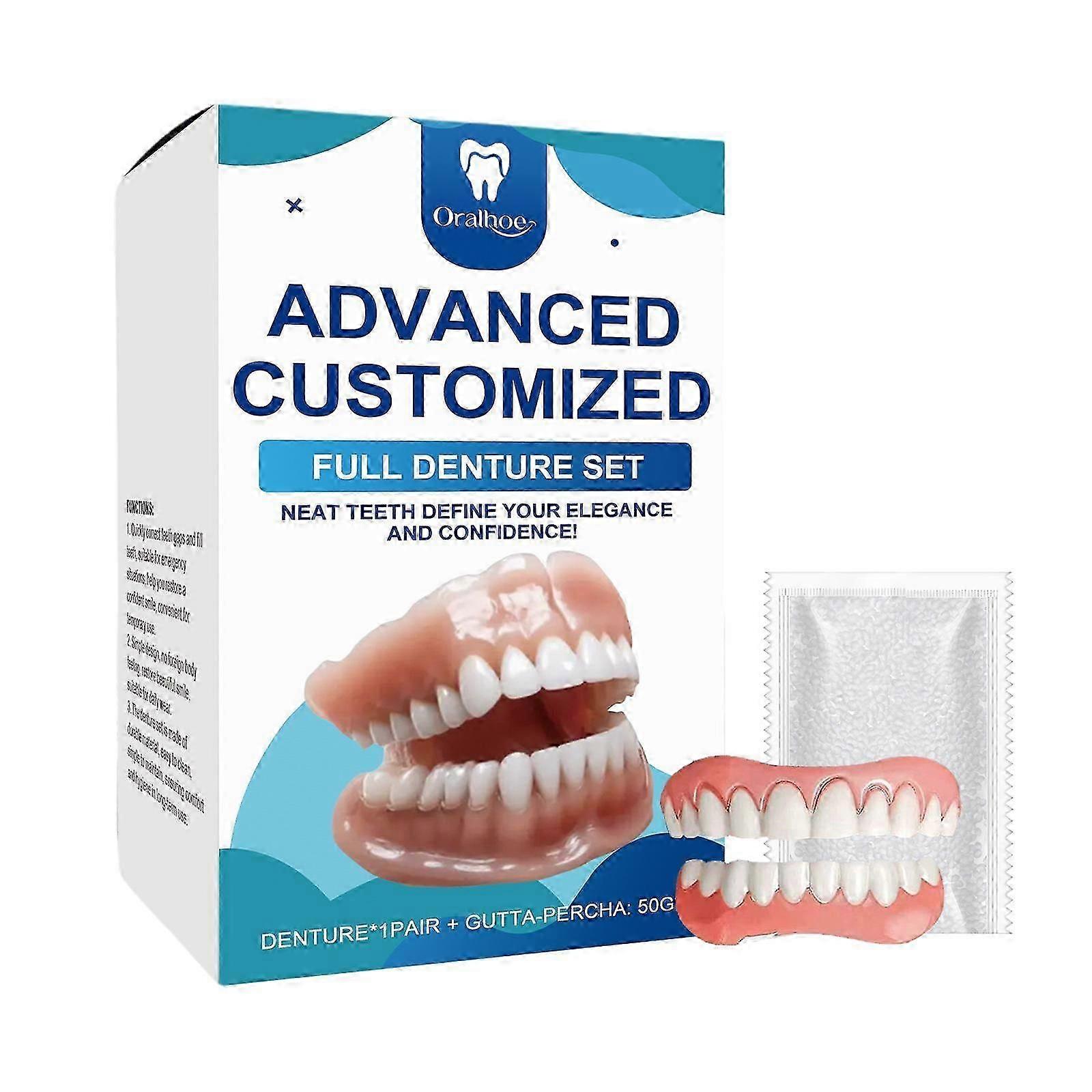 full denture set for men and women upper and lower false teeth