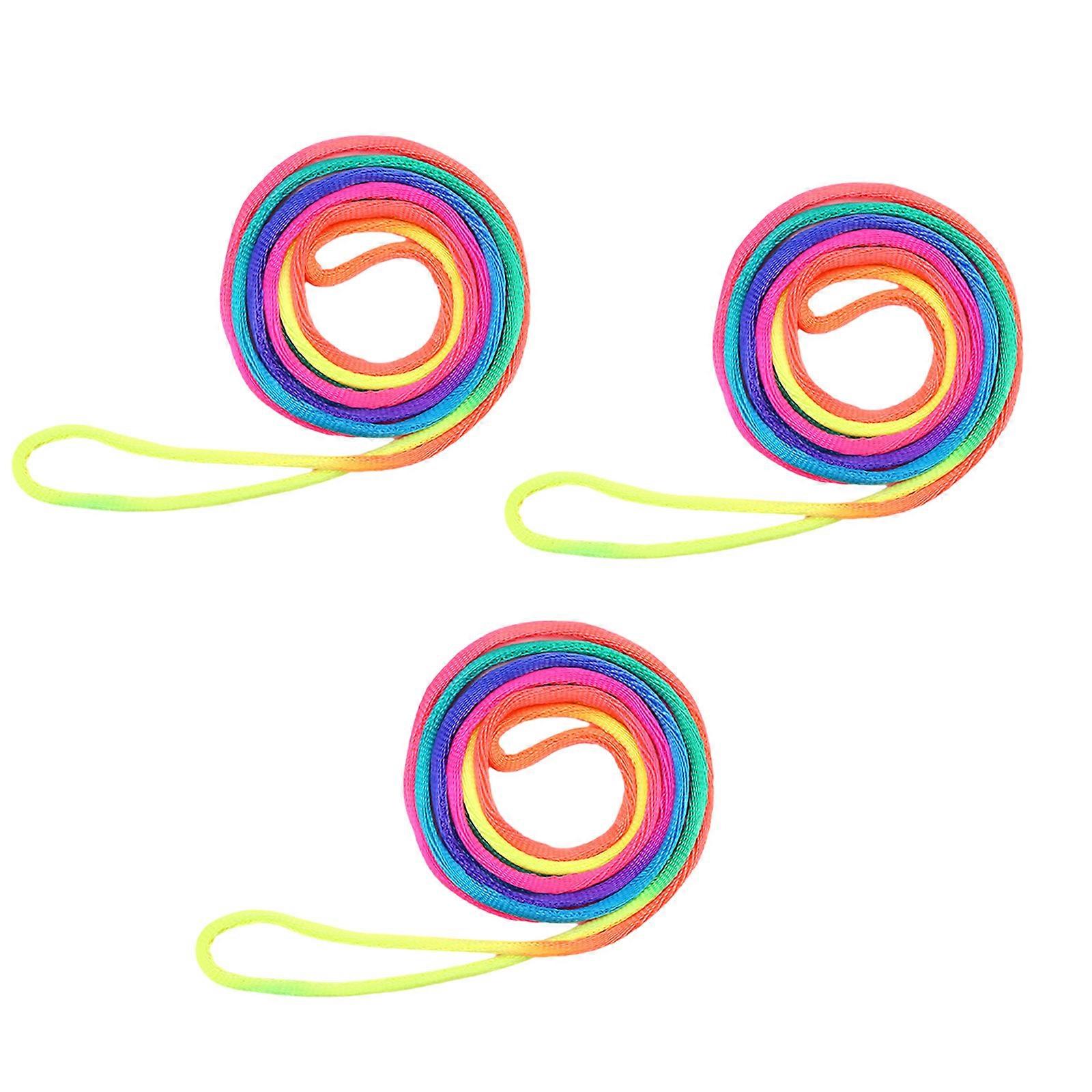 3 Count Interactive Rainbow Finger Strings for Kids Motor Skills Development Rainbow Finger Play Ropes for Kids Multicolor