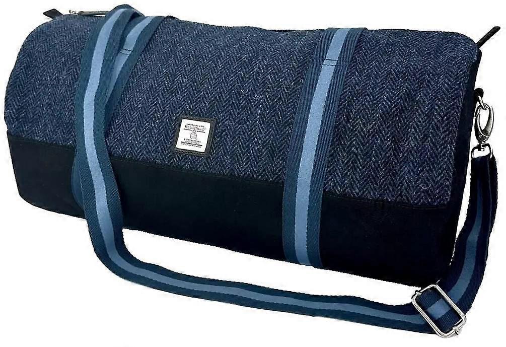 Maccessori Harris Tweed Barrel Holdall Bag - Navy