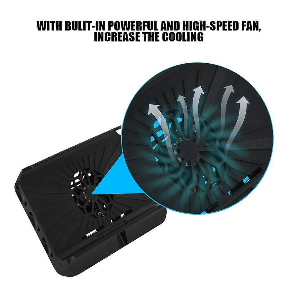 Multi Functional Cooling Stand Fans USB Powered Cooler Stand Cooling Pad compatible with Switch Black