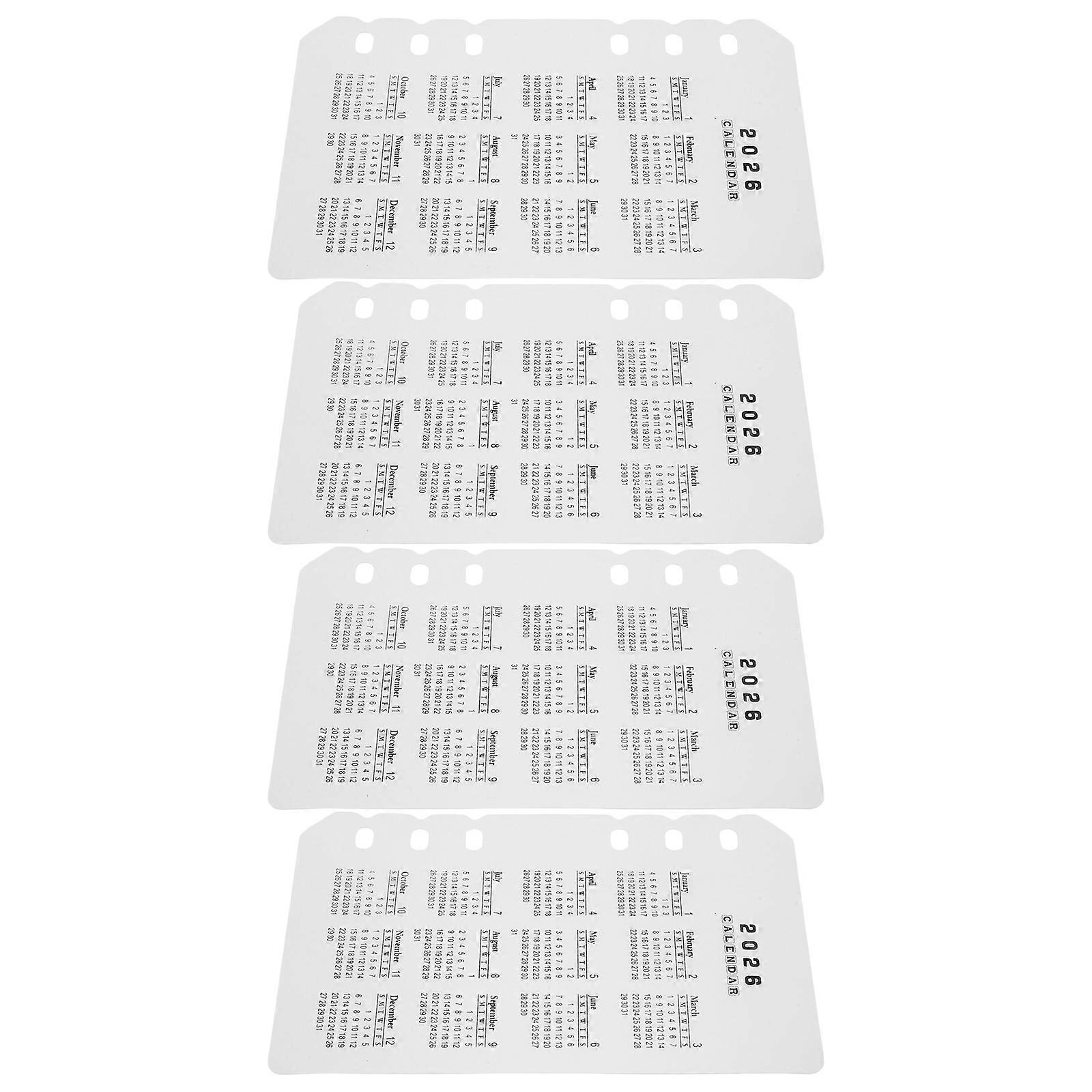 DIY Binder Inserts 4Pcs Calendar Dividers For Date Organization Transparent Material Perfect For Students And Professionals