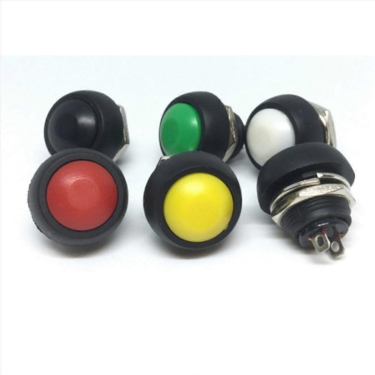 20Pcs 2Pin Mini Switch 12mm 1A Waterproof Switch PBS-33B 12V Momentary Push Button Switch Reset Non-