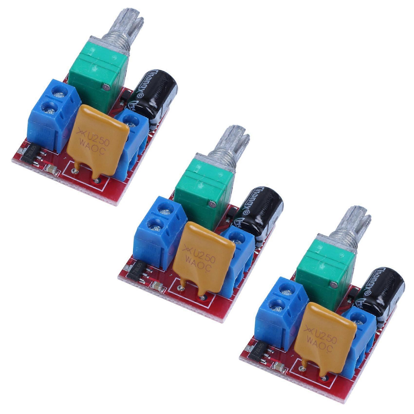 3X Mini DC Motor PWM Speed Controller 3V 6V 12V 24V 35VDC 90W 5A DC Motor Speed Control Switch LED D