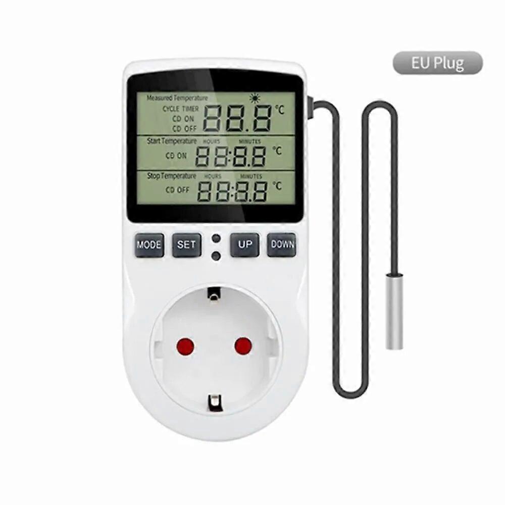 Timer Socket Thermostat Digital Temperature Controller EU/AU/US/FR/UK Plug Outlet With Timer Switch Heating Cooling AC 110V~230V