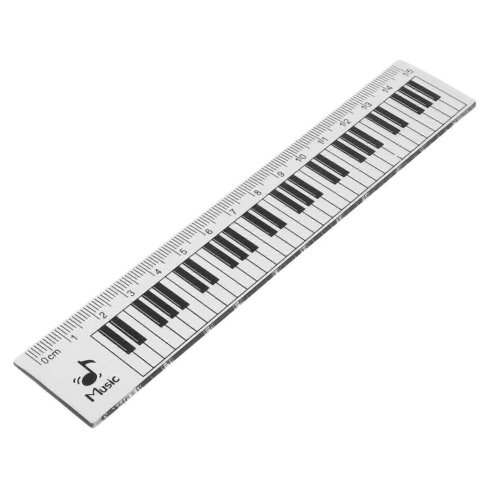 Precision Ruler Engineering Drawing Ruler Score Measurement Music Exams Plastic Straight 1Set