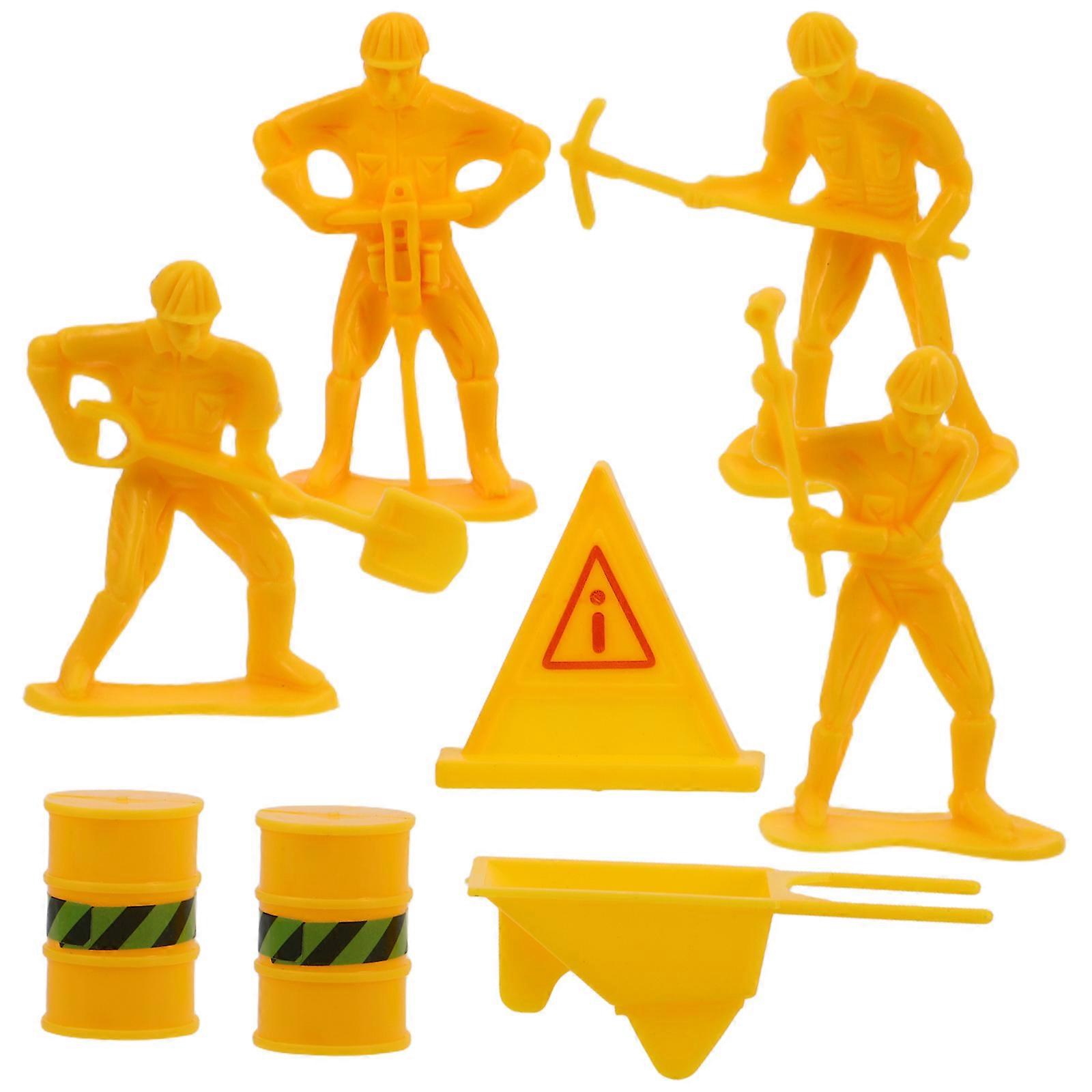 Engineering Cake Decoration Mini Construction Worker Figures for Birthday 1Set