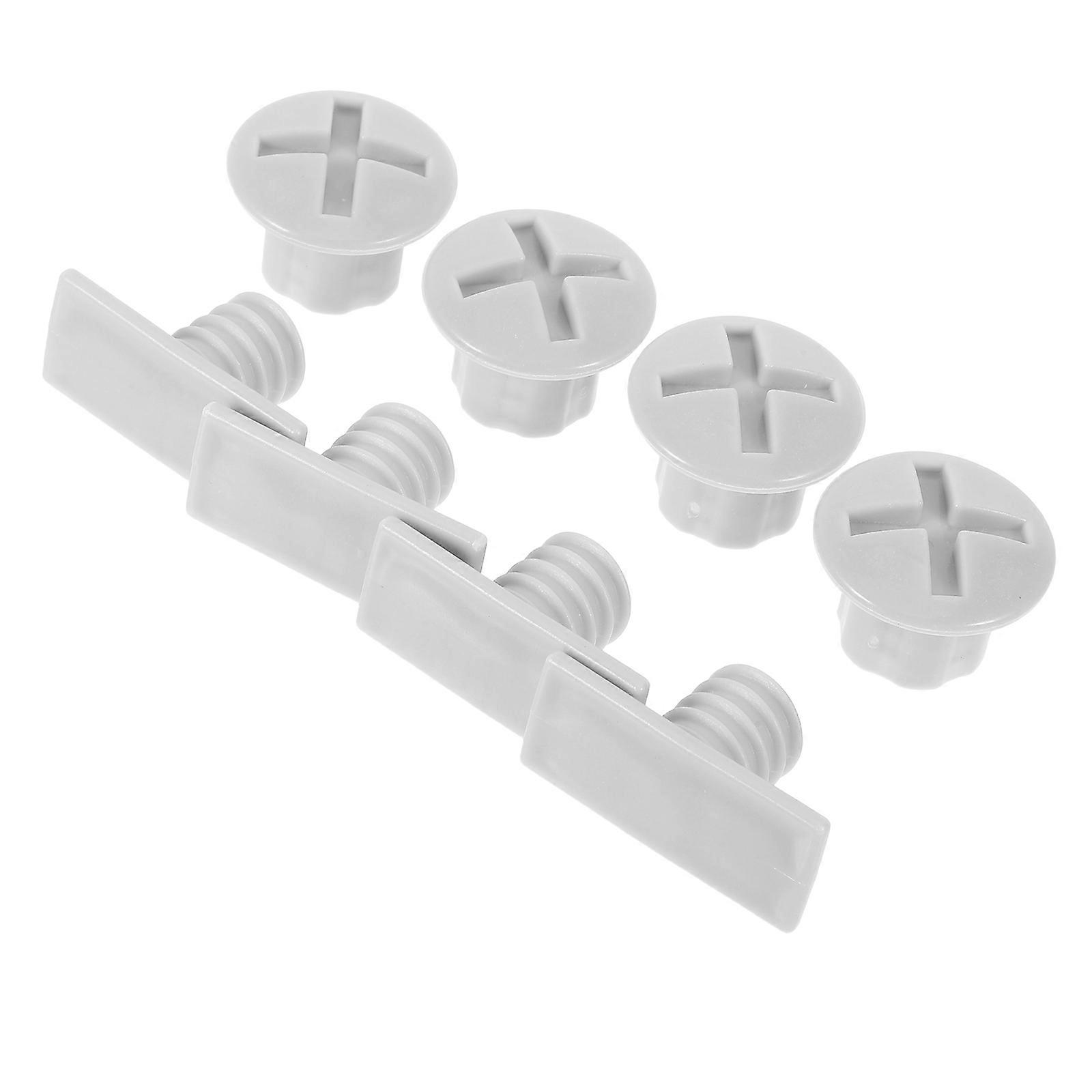 Kids Slide Playground Accessory Slide Screw Cap Secure Fixing Grey Plastic Easy Installation 8Pcs