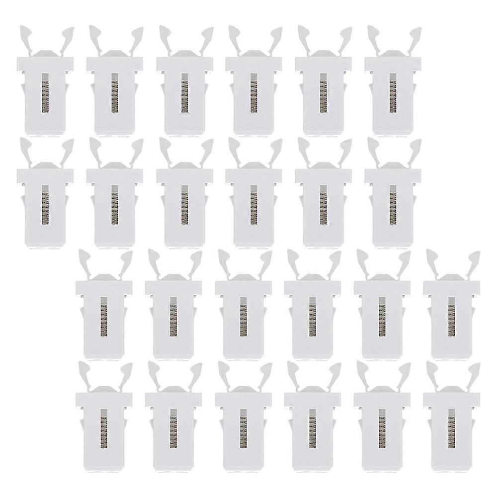 White Push Button Latch Switch Lock Buckles with 24Pcs for Trash Can Supplies