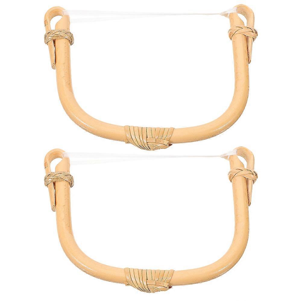 U-Shape Wicker Kettle Handle Replacement for Ceramic Teapot 10Pcs Beige