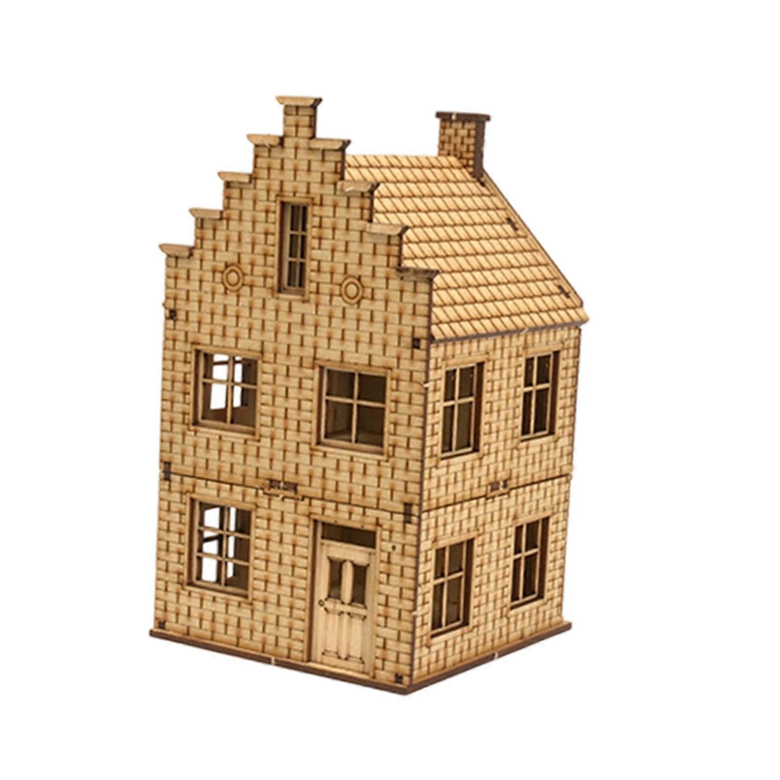 1/72 European Building Model Architecture 3D Puzzle House Unassembled for