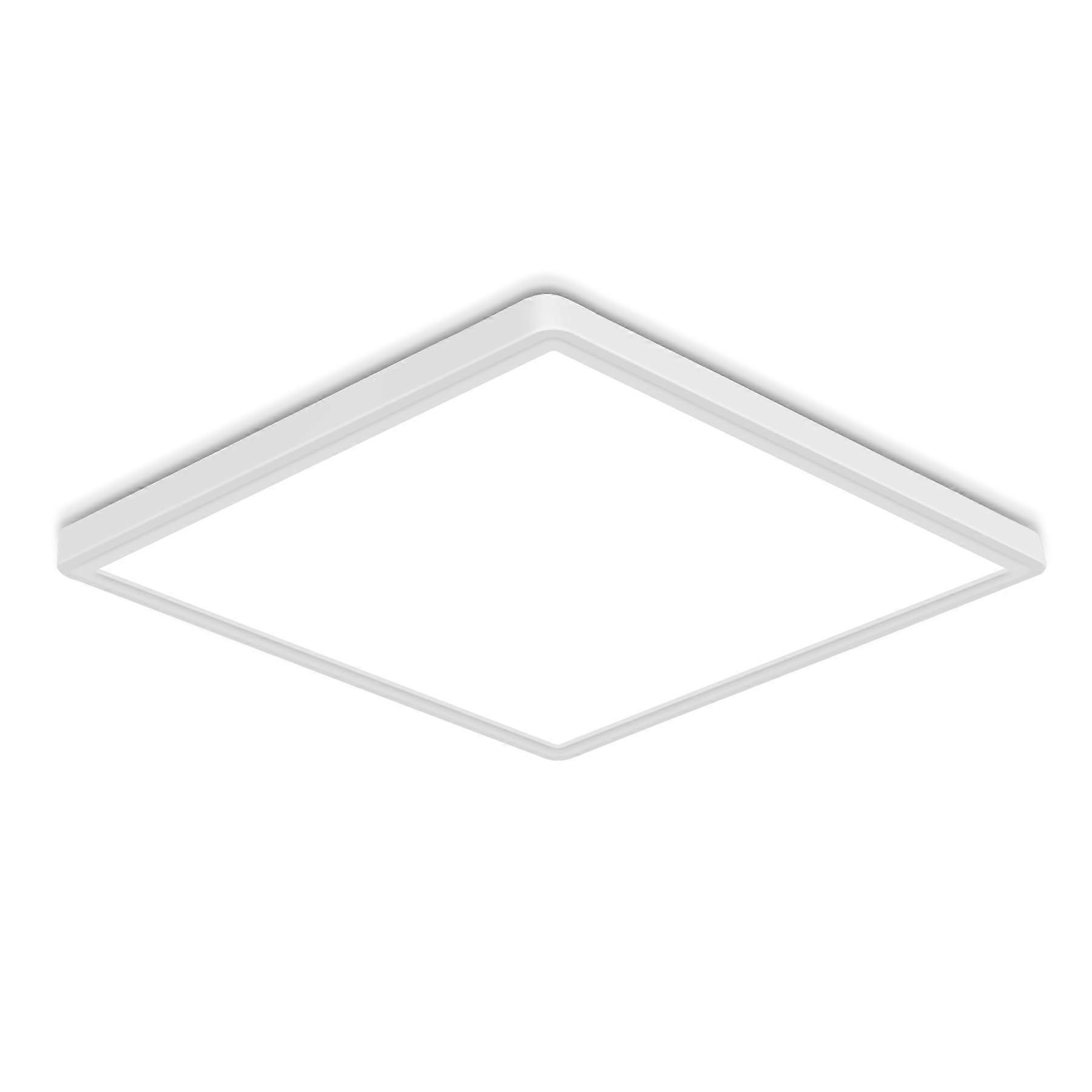 12 Inch Square LED Flush Mount Ceiling Light 6500K Ultra Thin Bright Cool White for Bedroom Kitchen