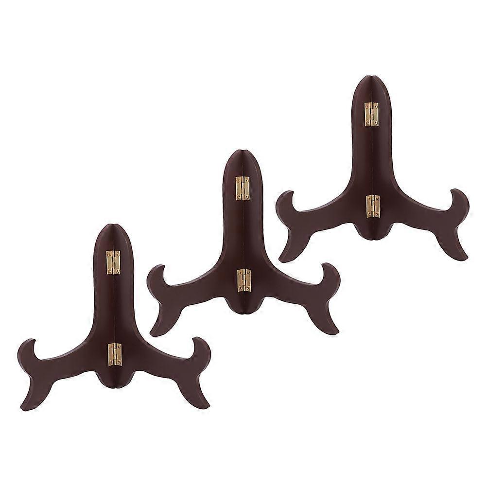 Tea Cake Wooden Plate Display Holder for Displaying Use 3Pcs Bamboo