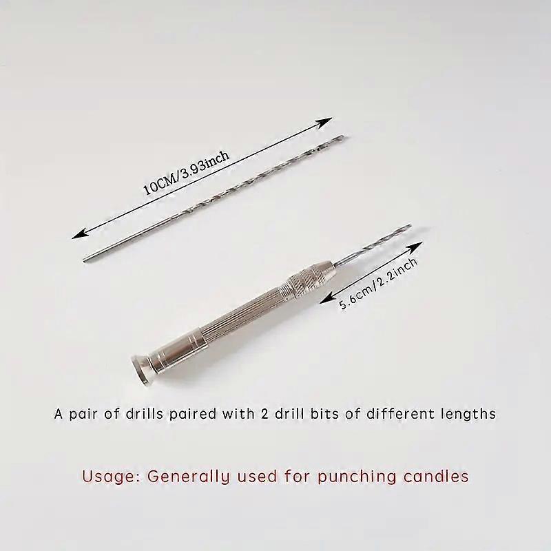 A set of candle Making Punching tools, with 2 drill bits of different lengths for candle DIY punching and Art Projects