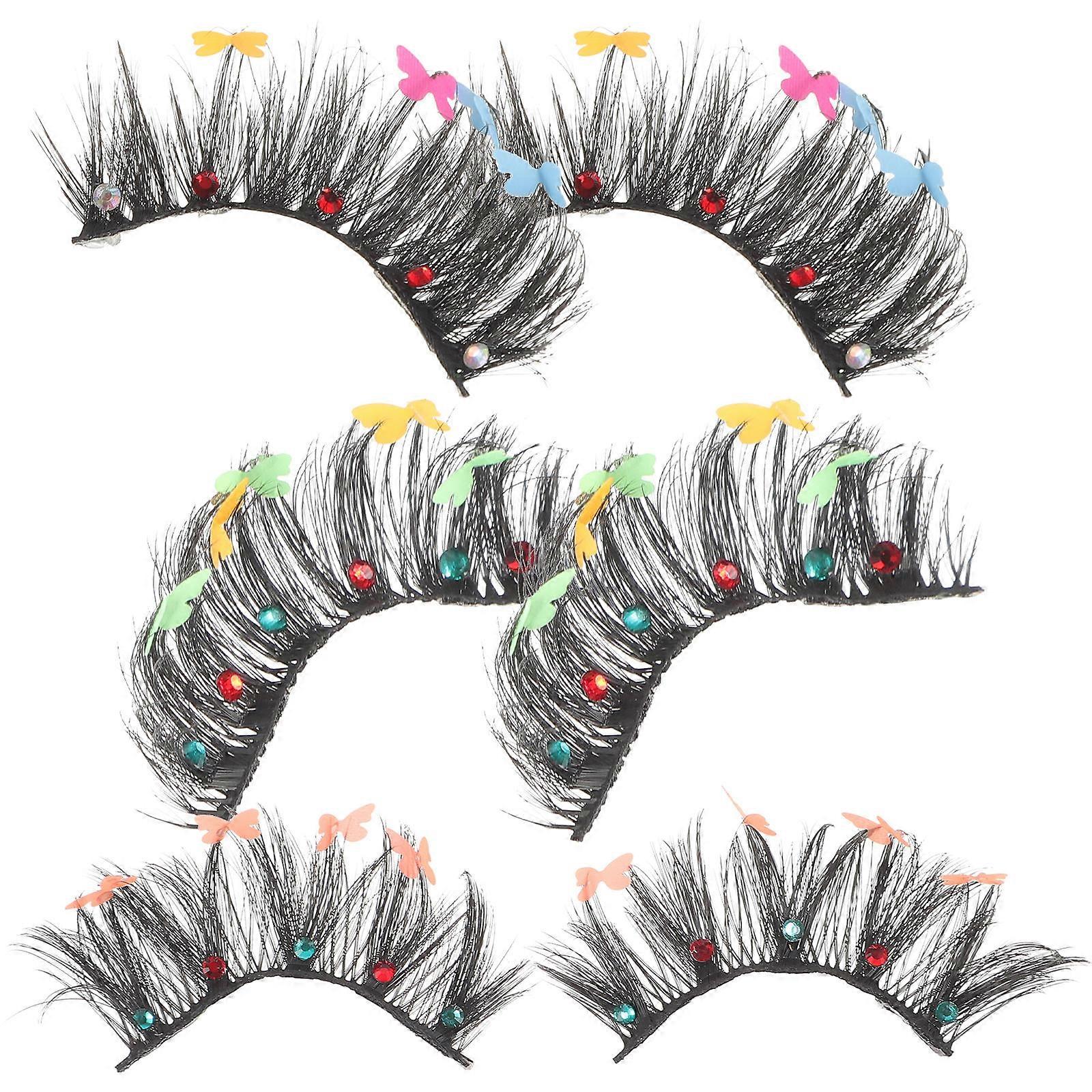 Falske øjenvipper 3 par extensions til kvinder festmakeup