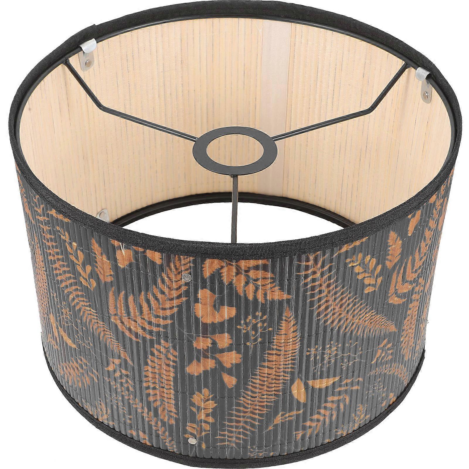 Printing Pattern Lamp Shade 4Pcs Metal Bamboo Room Decoration For Table Lamp Floor Lamp
