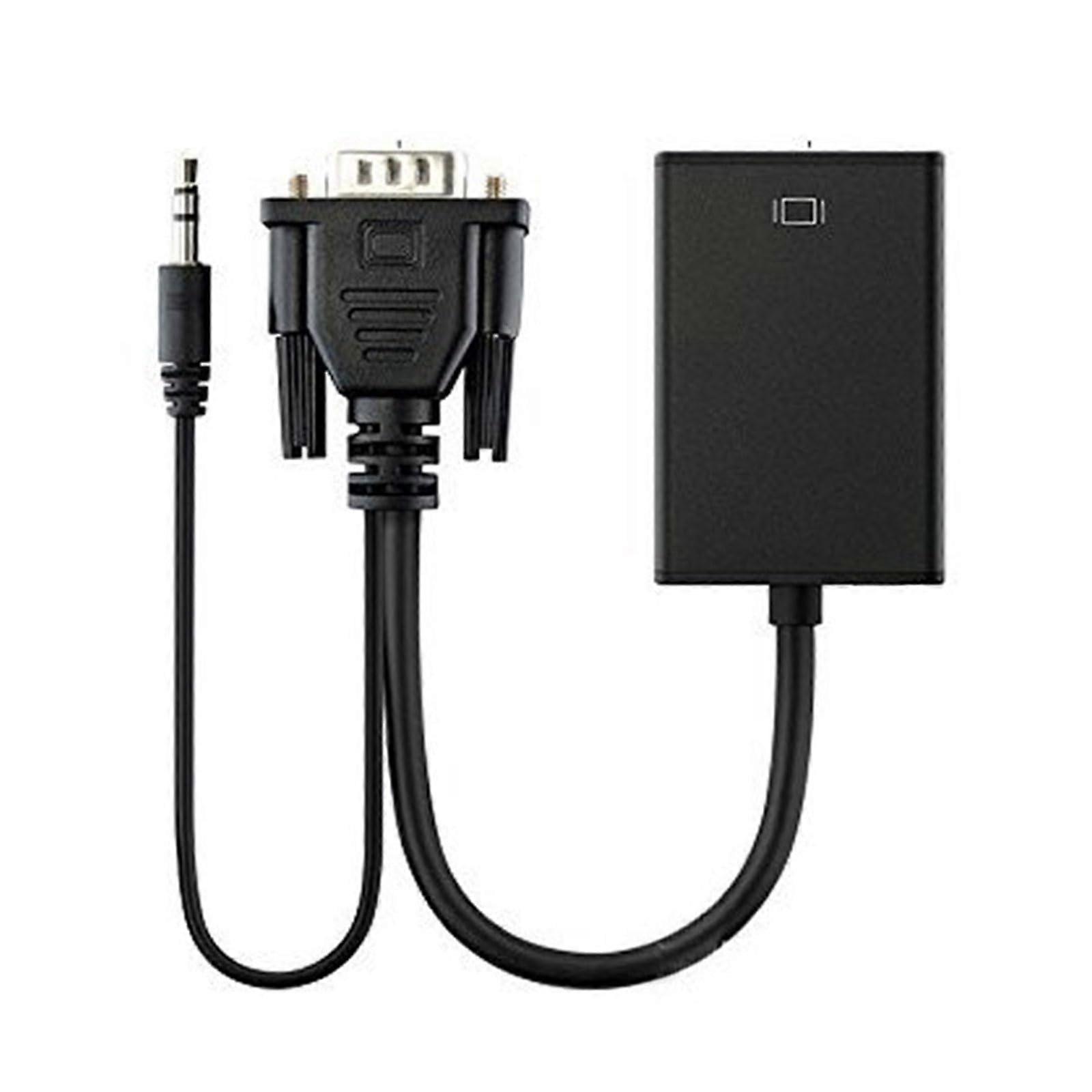 VGA HDMI Compatible Adapter Converter, VGA To HDMI Converter With 3.5mm Audio, 1080P Output For Monitor LCD