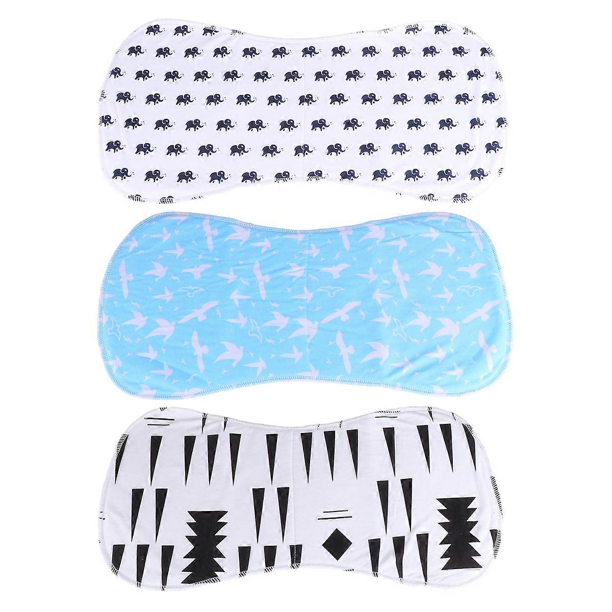 Baby Burp Cloths Three-Layer Absorbent Spit Towel for Babies 9Pcs Set