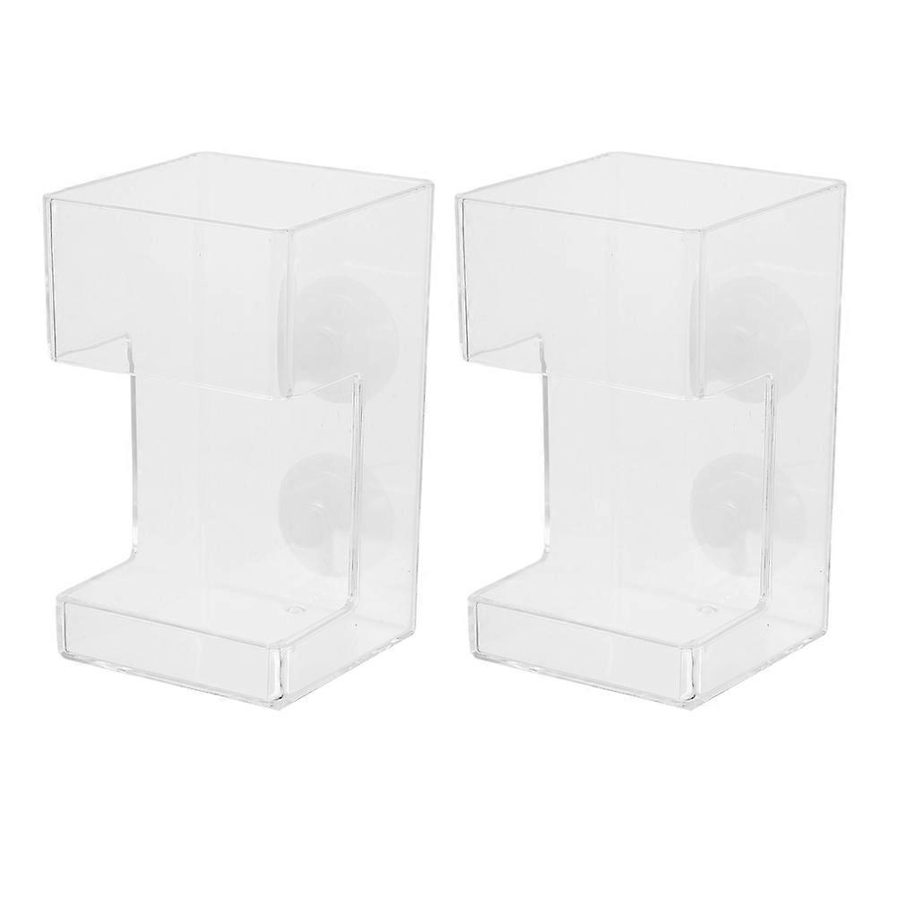 Fish Feeder Acrylic Aquarium Feeding Ring for Precise Feeding 2Pcs Transparent