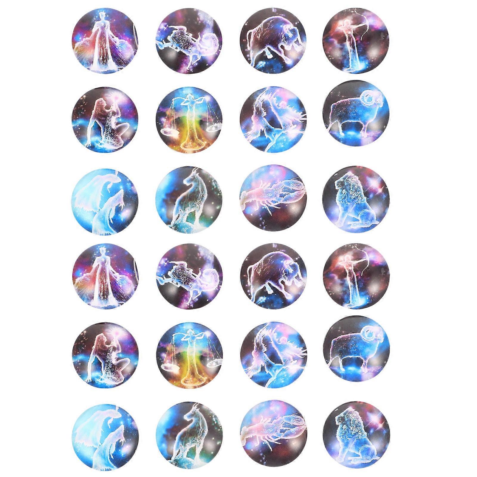 Gemstone Glass Cabochons for Jewelry Making 120Pcs Multi Pattern Accessories