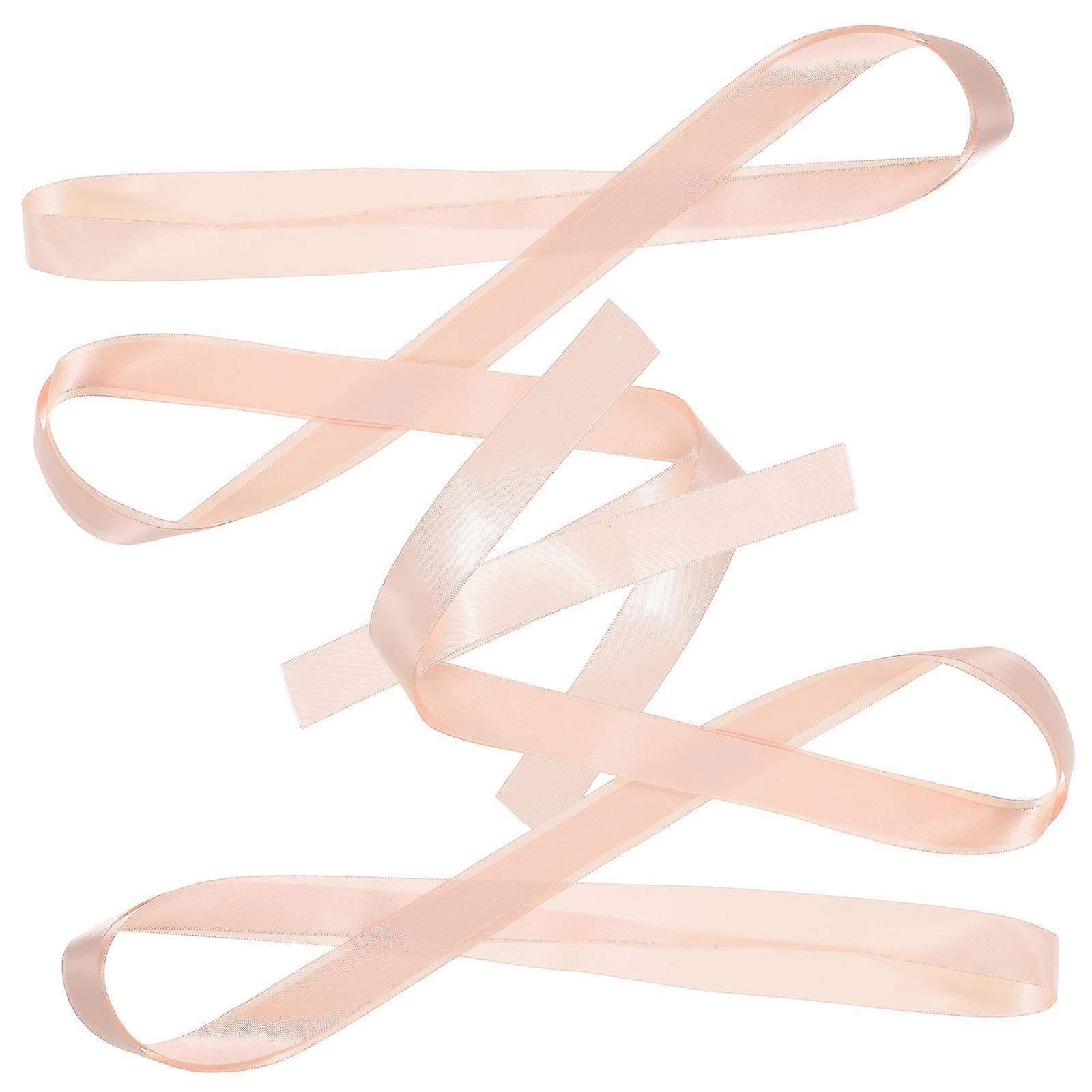 Pink Satin Pointe Shoe Ribbon for Dancing 2Pcs Comfortable Use