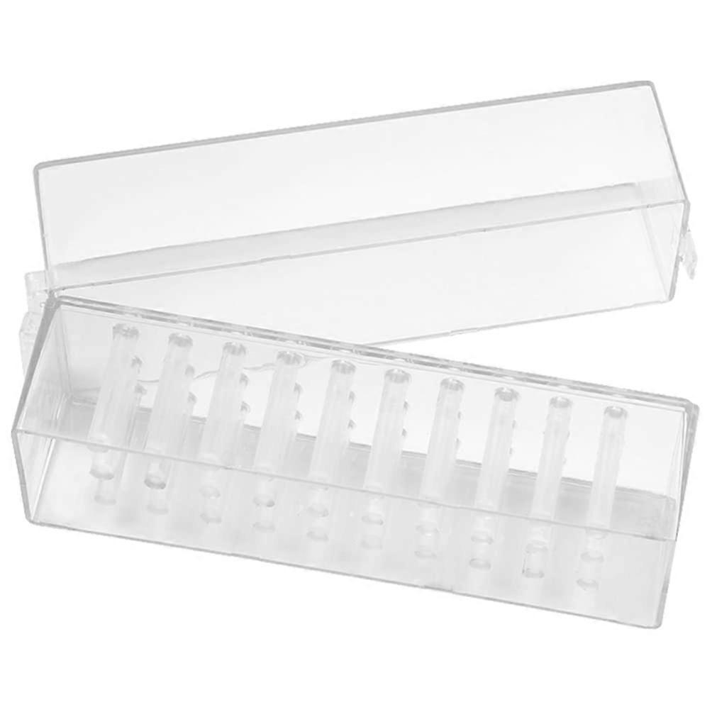 Nail Drill Bit Holder 30 Slots Transparent Organizer for Quick Bit Identification and Storage