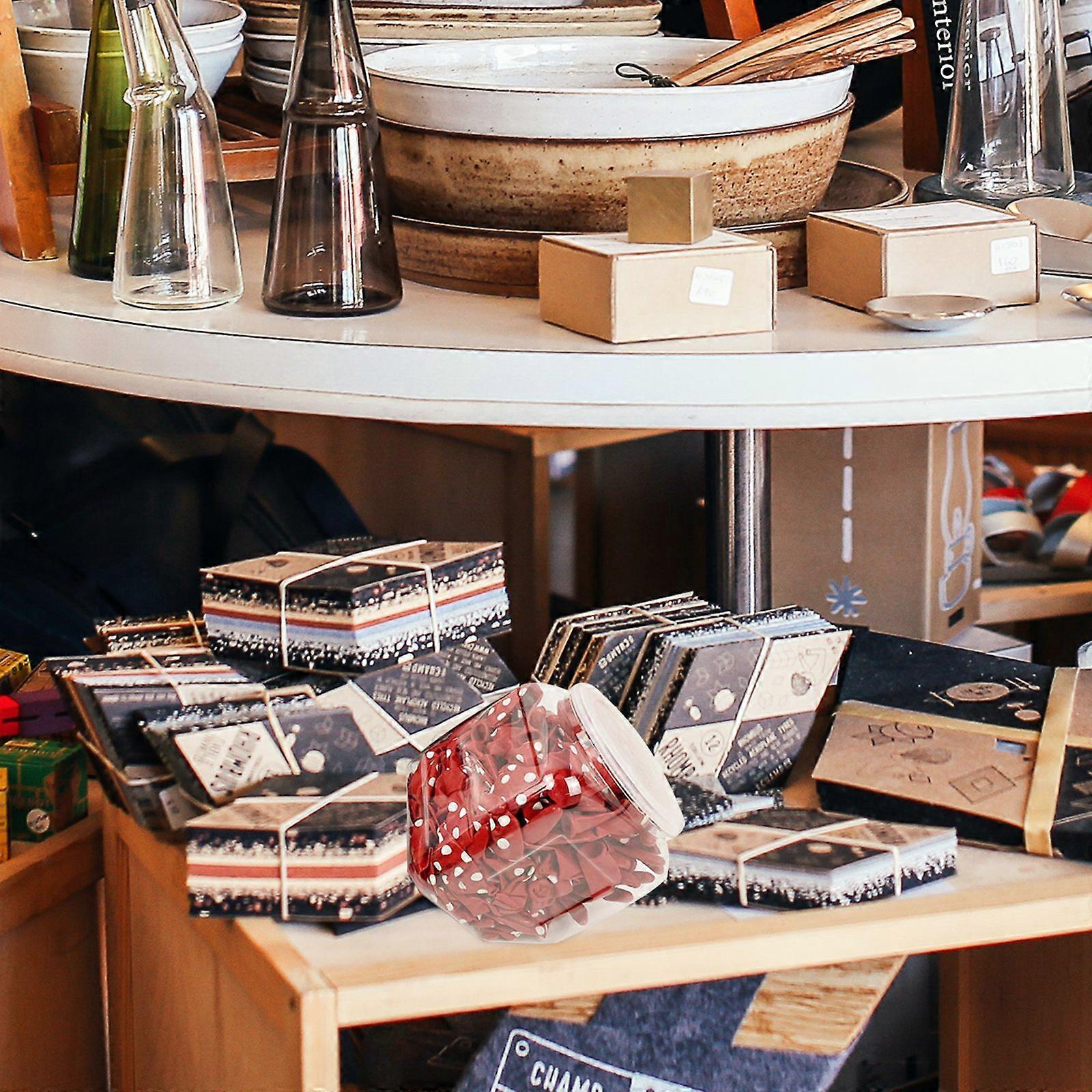 1pc Clear Storage Jar Plastic Candy Storage Box Confectionery Storage Box