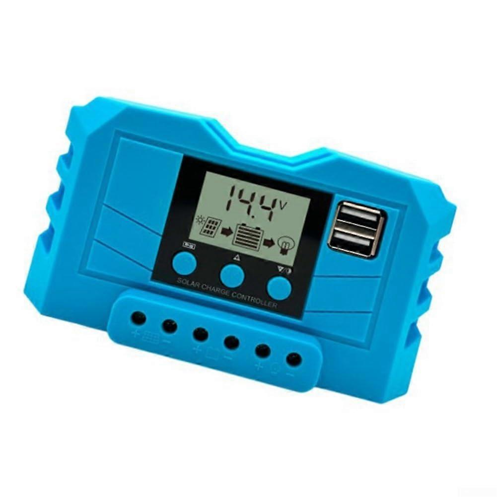 12V 24V MPPT Solar Charge Controller 30A with LCD Display, Touch Button and Overcharge Protection
