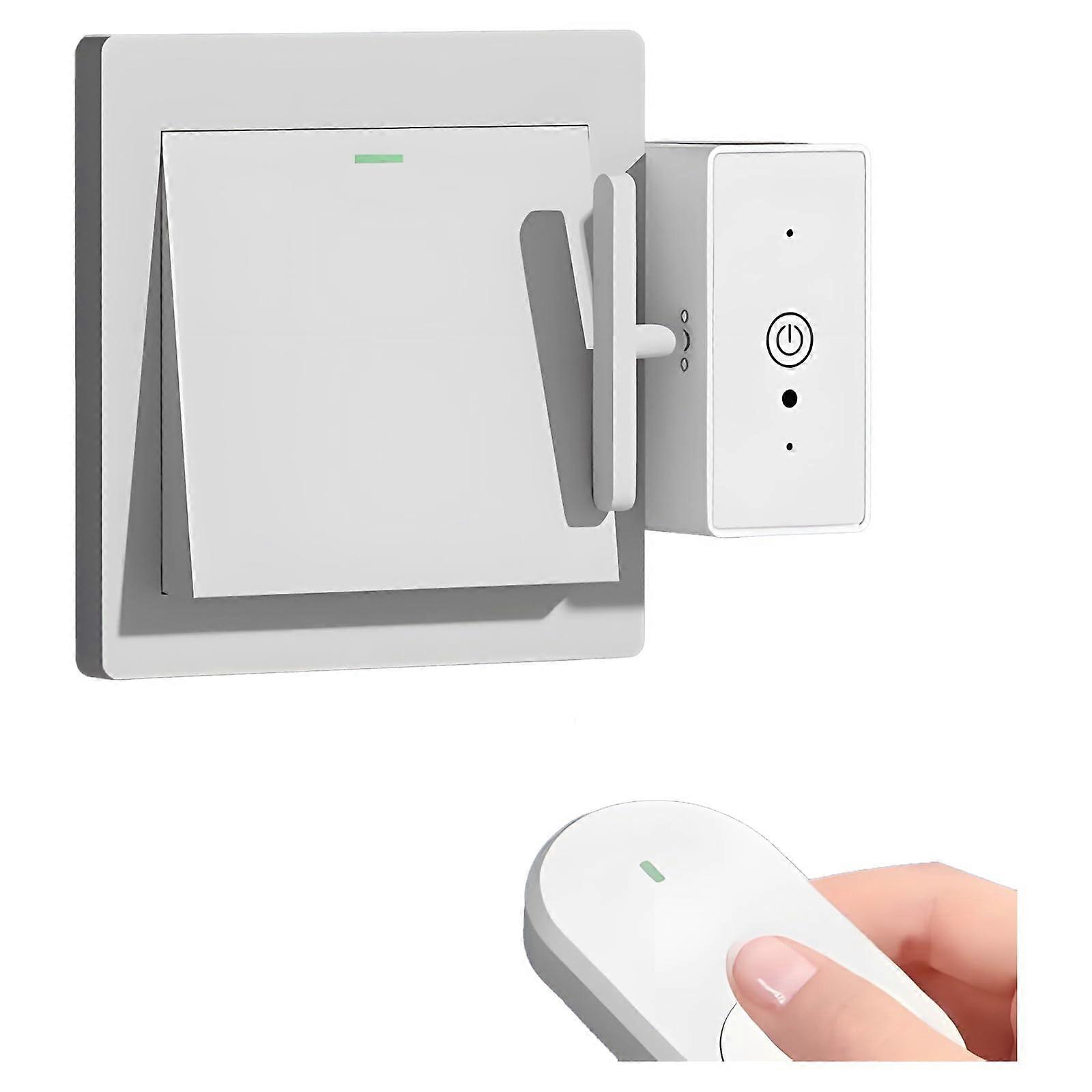 Smart Light Switch with Wireless Remote Control, Single Pole, Rechargeable Battery, No Hub Needed