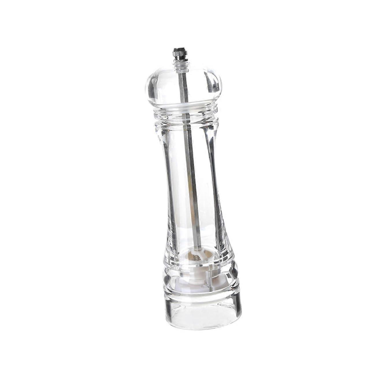 Adjustable Coarseness Pepper Grinder Mill Manual Refillable Transparent Spice Bottle for Kitchen
