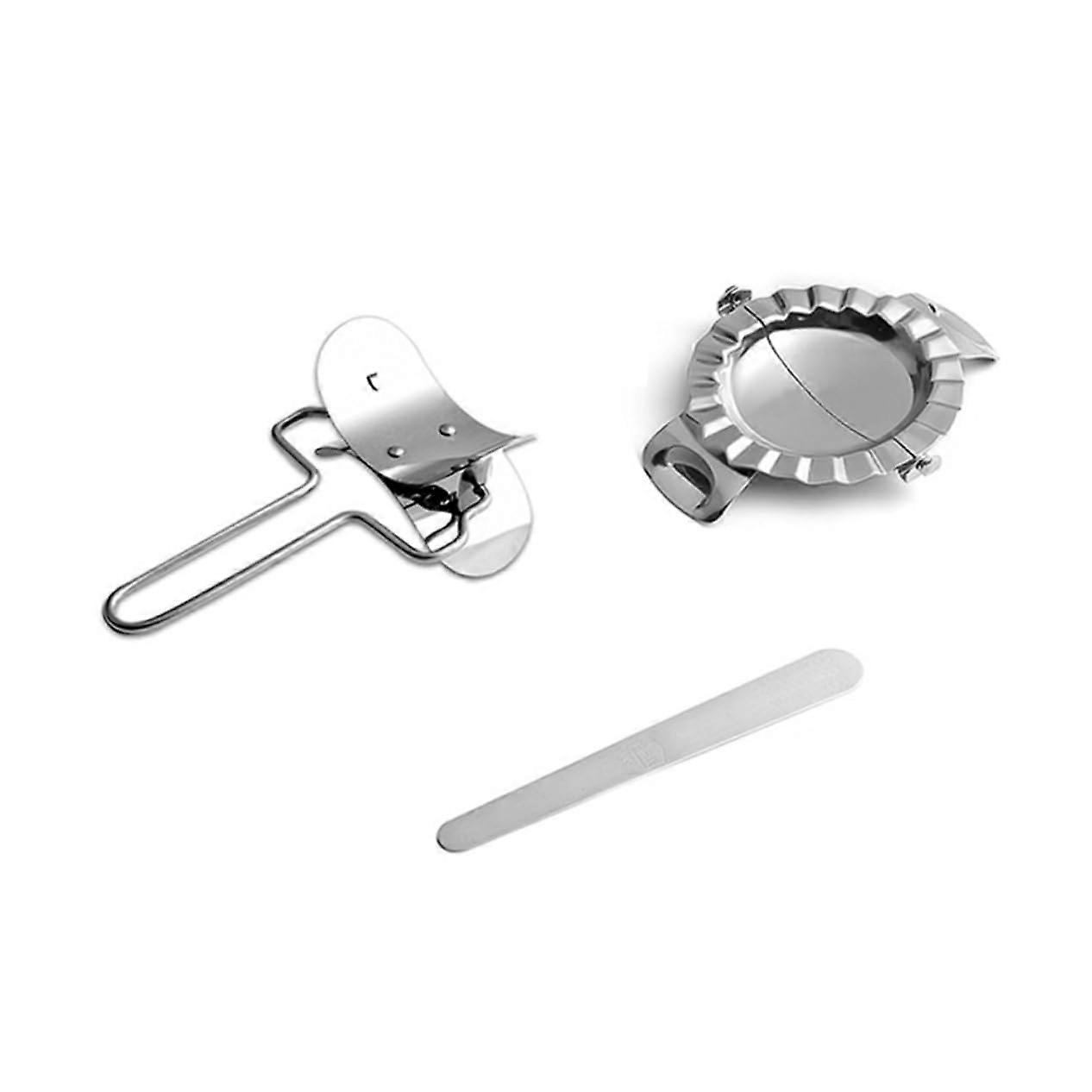 Stainless Steel Dumpling Maker Set 3Piece Mold with Tight Seal Design for Easy Kitchen Use