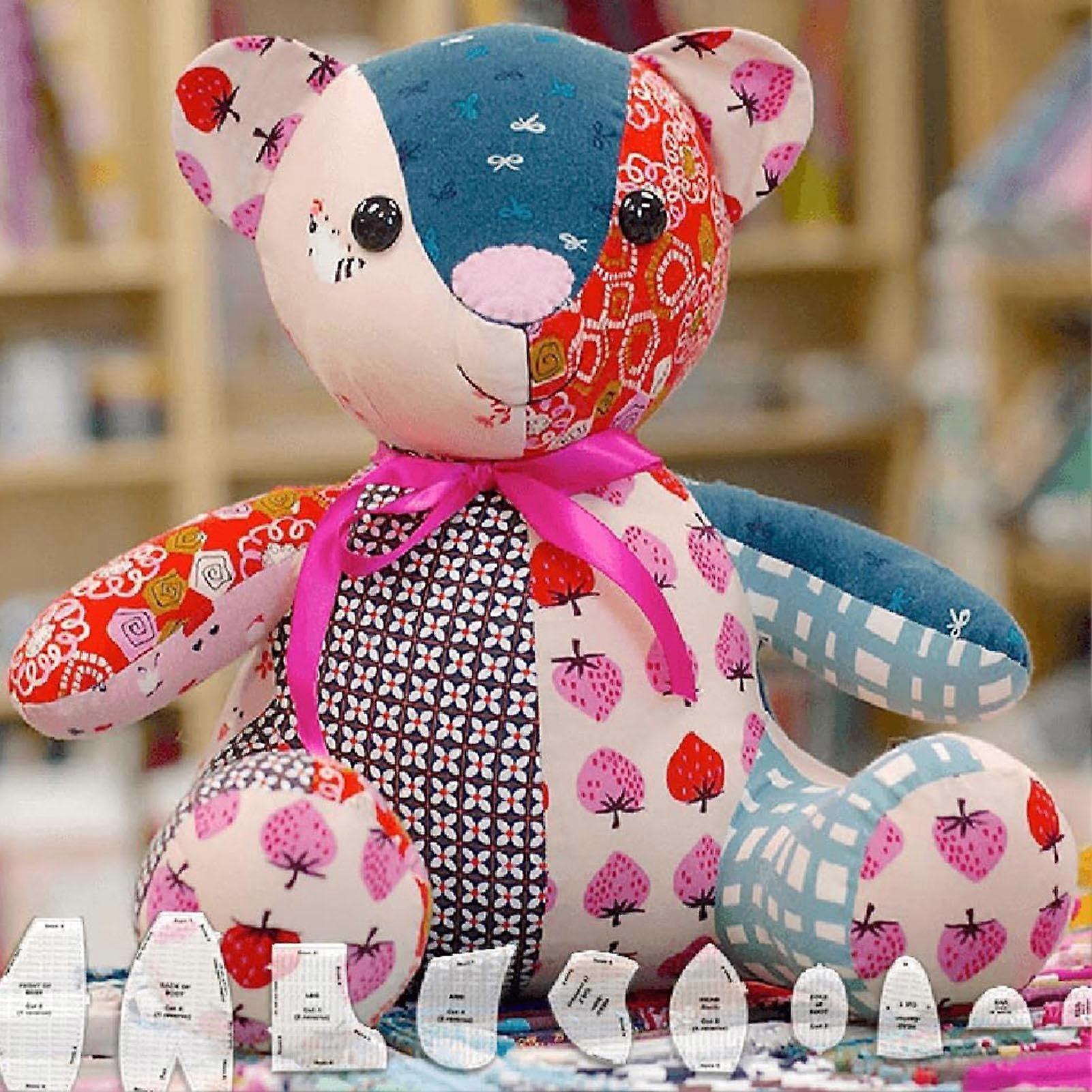 Memory Bear Template 12 Inch Acrylic Quilting Ruler Set for Sewing and Keepsake Projects