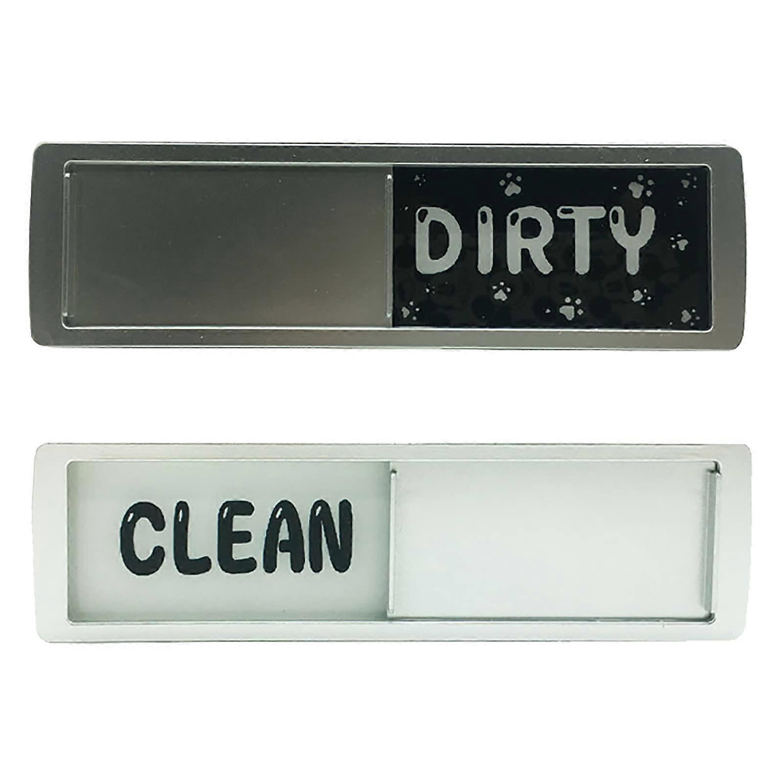 Dishwasher Magnet Clean Dirty Sign with Easy Read Indicator, Scratch, Reversible Design