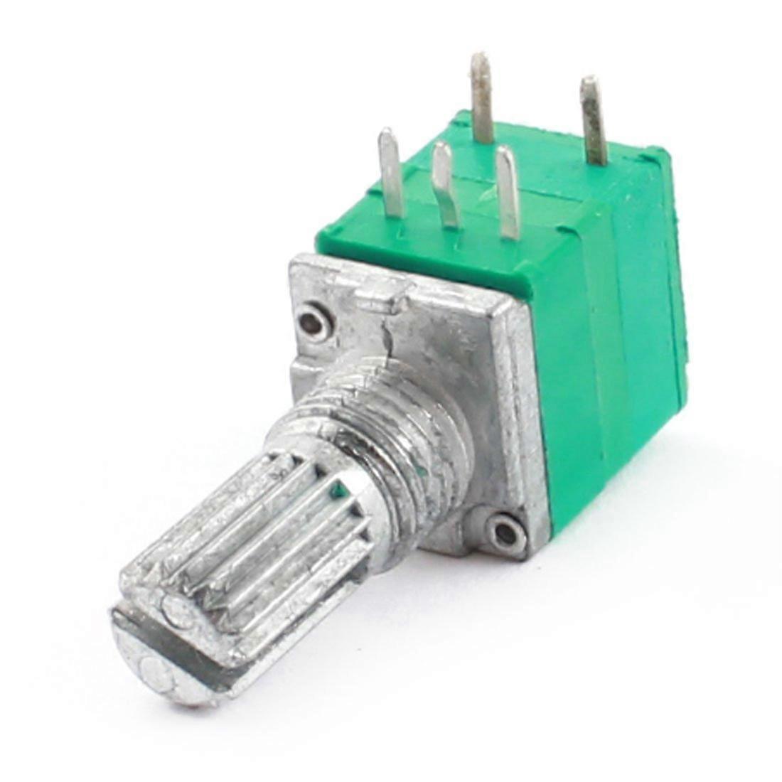 50K Ohm Rotary Potentiometer with On Off Switch, 6mm Knurled Shaft Linear Control