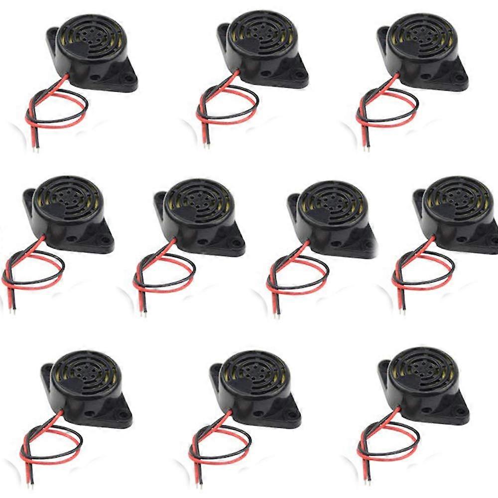 10PCS DC Electronic Buzzer Alarm 324V Loud Continuous Beep 90dB Wide Voltage Range Energy Saving