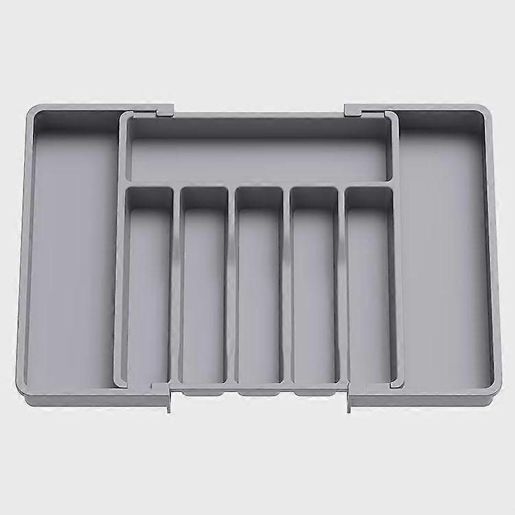 Expandable Kitchen Drawer Organizer with 8 Compartments, Durable Silverware Holder for Flatware