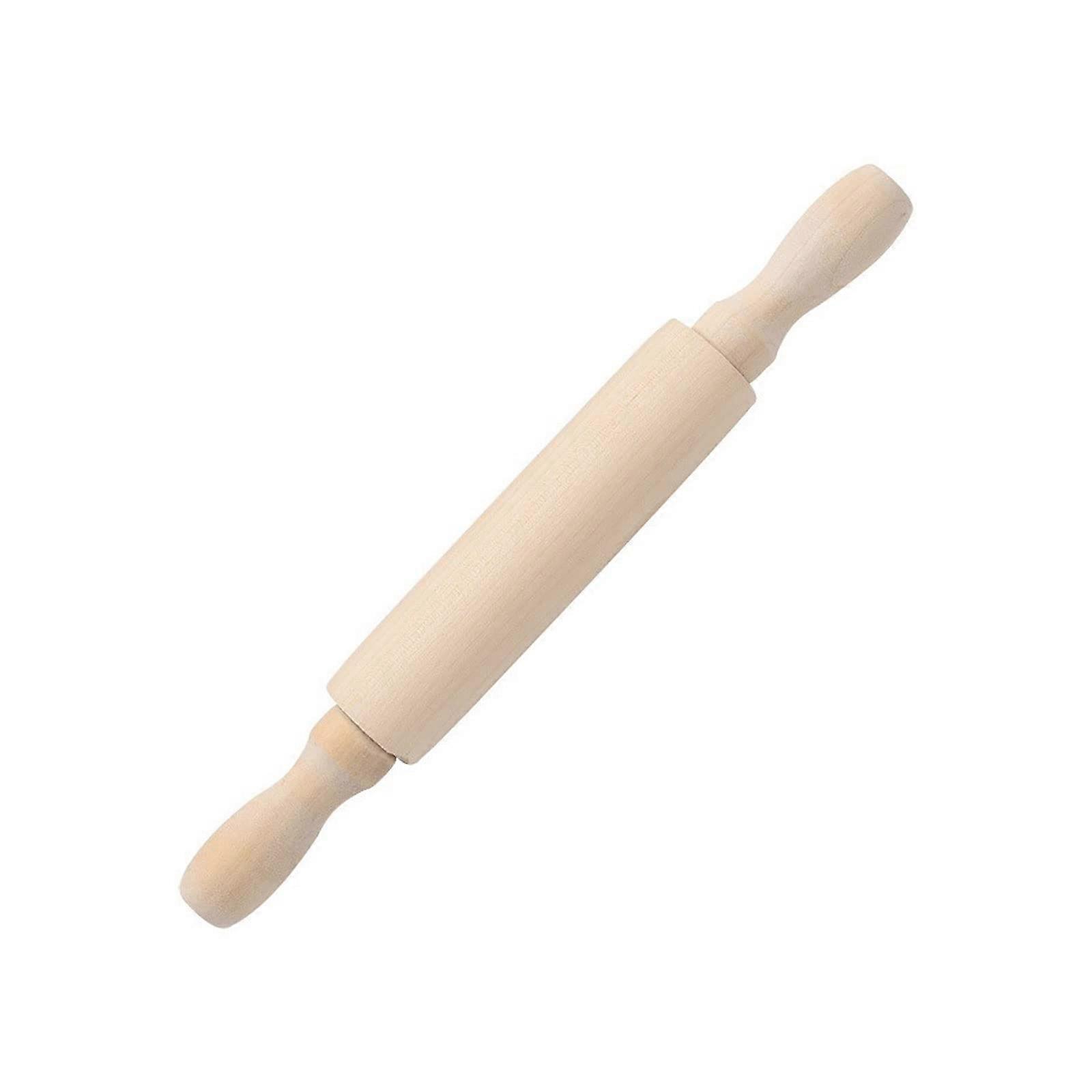 Mini Wooden Rolling Pin with Ergonomic Handle for Baking Pastry Dough and Kitchen Use