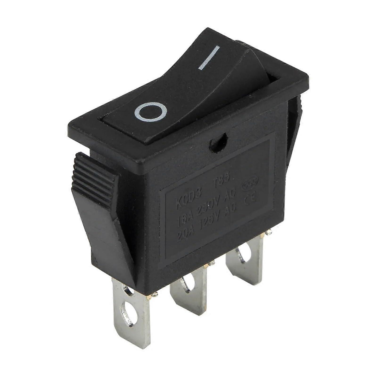 KCD3 Rocker Switch ONON 3 Pin 26x11mm Boat Power Control Toggle Switch 5 Pack