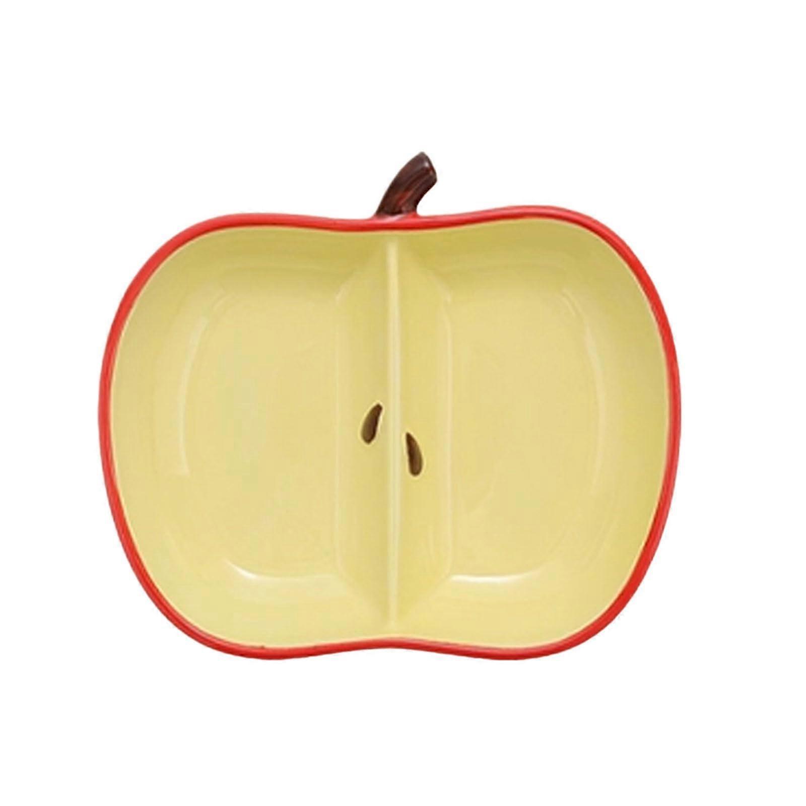 Ceramic Serving Bowl with Fruit Shapes, Stackable Chip and Dip Dish for Elegant Party Tabletop