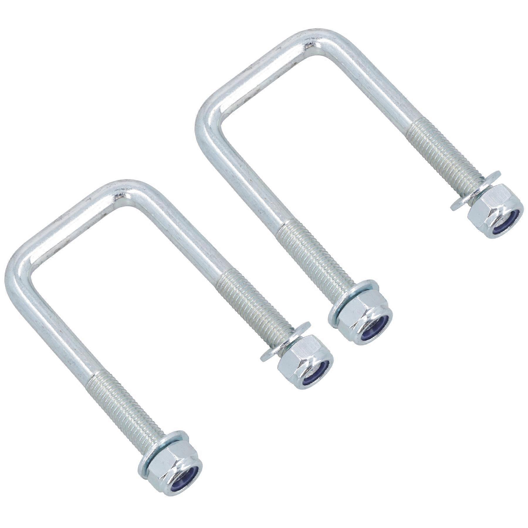 2 Single Parabolic Leaf Spring High Tensile U Bolt Nuts for Ifor Williams Trailers