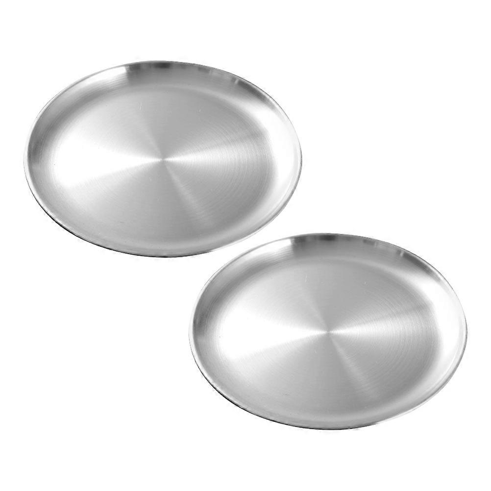 Serving Dishes For Entertaining Multi-Functional Stainless Steel 26X26CM 2Pcs Silver