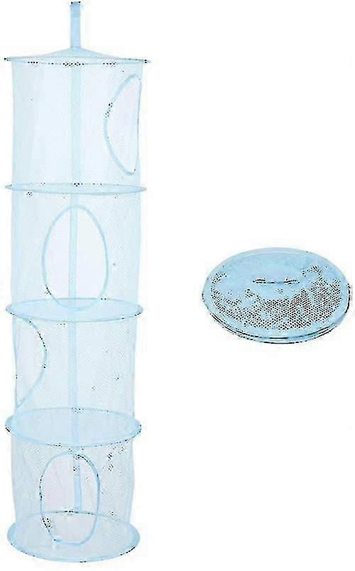 Hanging Foldable Storage Net With 4 Compartments
