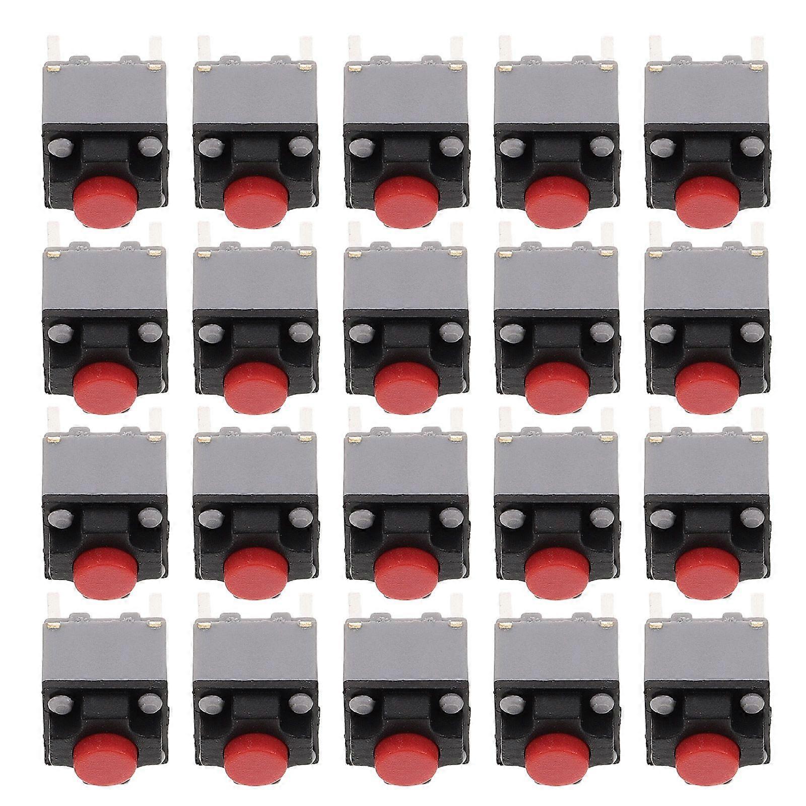 20pcs Silent Vertical Mouse Switch Compact Micro Mouse Push Button Silent Operation Square Switch For Gaming Industrial Office Use