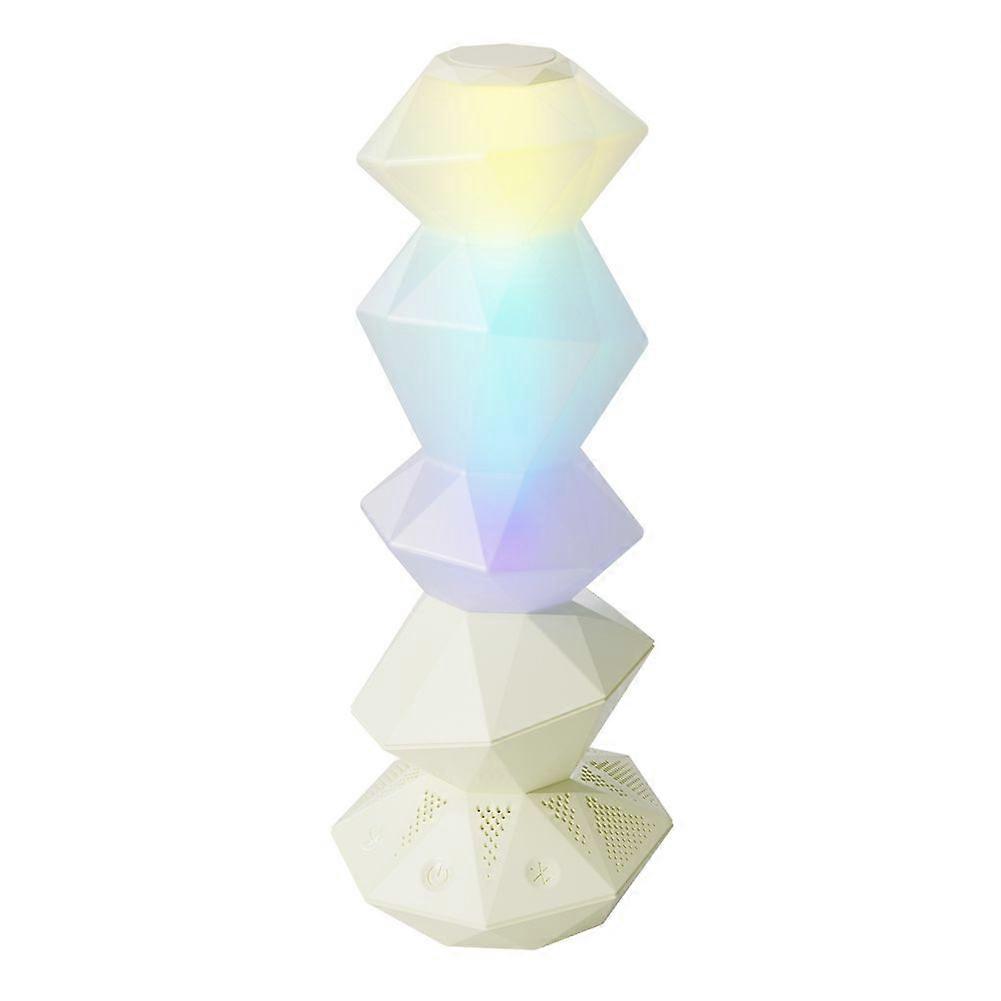 Bluetooth Music Sync Crystal Lamp Speakers 3D Stackable Crystal LED Light with Magic Wand Control for Home Decor A